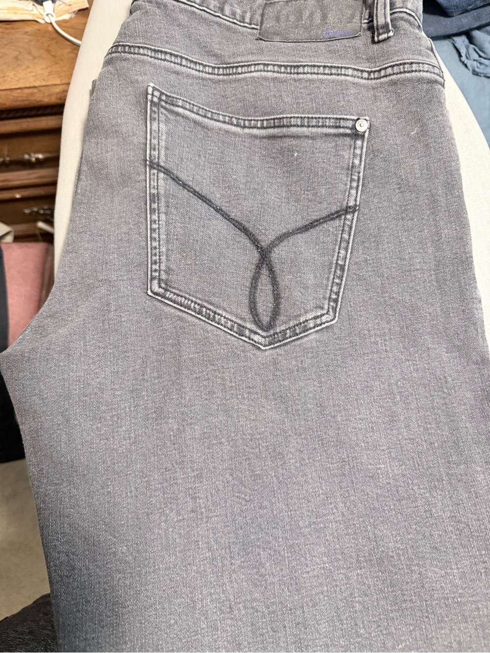 Calvin Klein Men’s Light Gray Straight Jeans